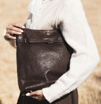 کیف چرم زنانه قهوه ای سوخته (بزرگ)